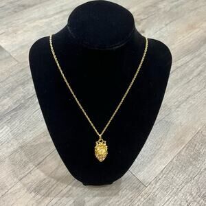 Vintage Joan Rivers Faberge Egg Necklace Secret of the Scroll Gold Gem Locket